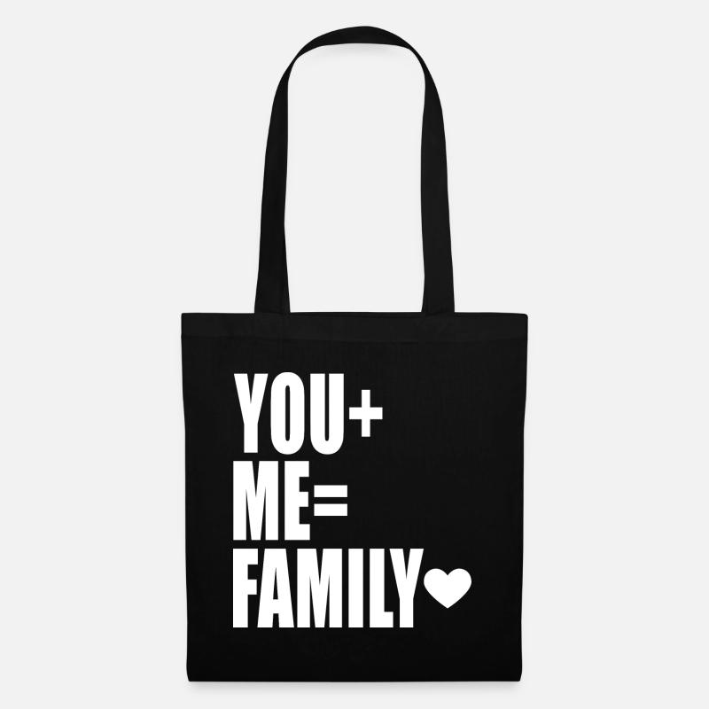 You+Me=Family - Stoffbeutel - Schwarz