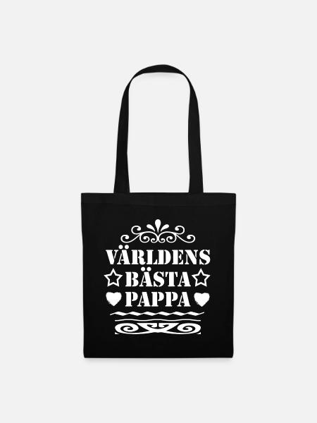 Världens Bästa Pappa Design - Tygväska - svart