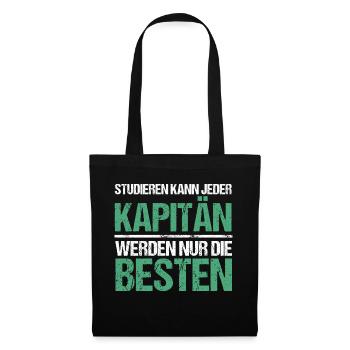 Tout le monde peut étudier - Captain Edition - Sac en tissu - noir - Devant