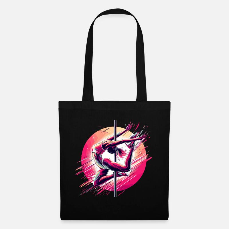 Pole Dance Dynamik pink Geschenk - Stoffbeutel - Schwarz