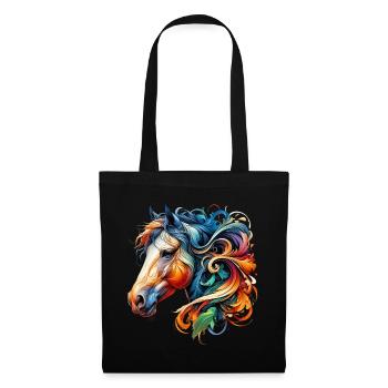 Cheval - Sac en tissu - noir - Devant