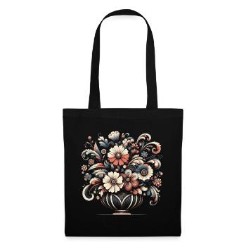 Elegant Floral Bouquet Art with Intricate Details - Tote Bag - black - Front