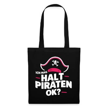 Pirate Carnaval Carnaval Déguisement - Sac en tissu - noir - Devant