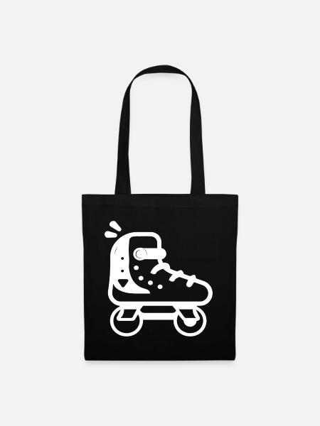 Rollschuhe Cartoon Stil - Stoffbeutel - Schwarz