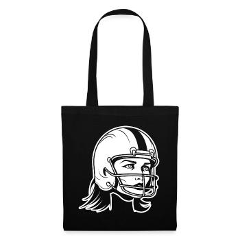 Joueur de football américain - Sac en tissu - noir - Devant