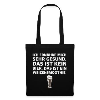 Das ist ein Weizensmoothie | Bier, Ernährung - Stoffbeutel - Schwarz - Vorne