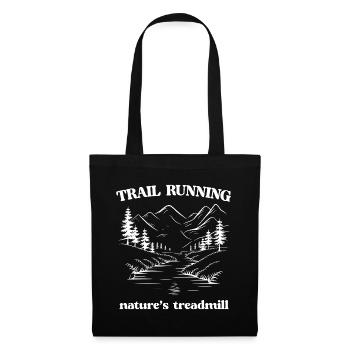 Course sur sentier - Tapis roulant de la nature - Sac en tissu - noir - Devant
