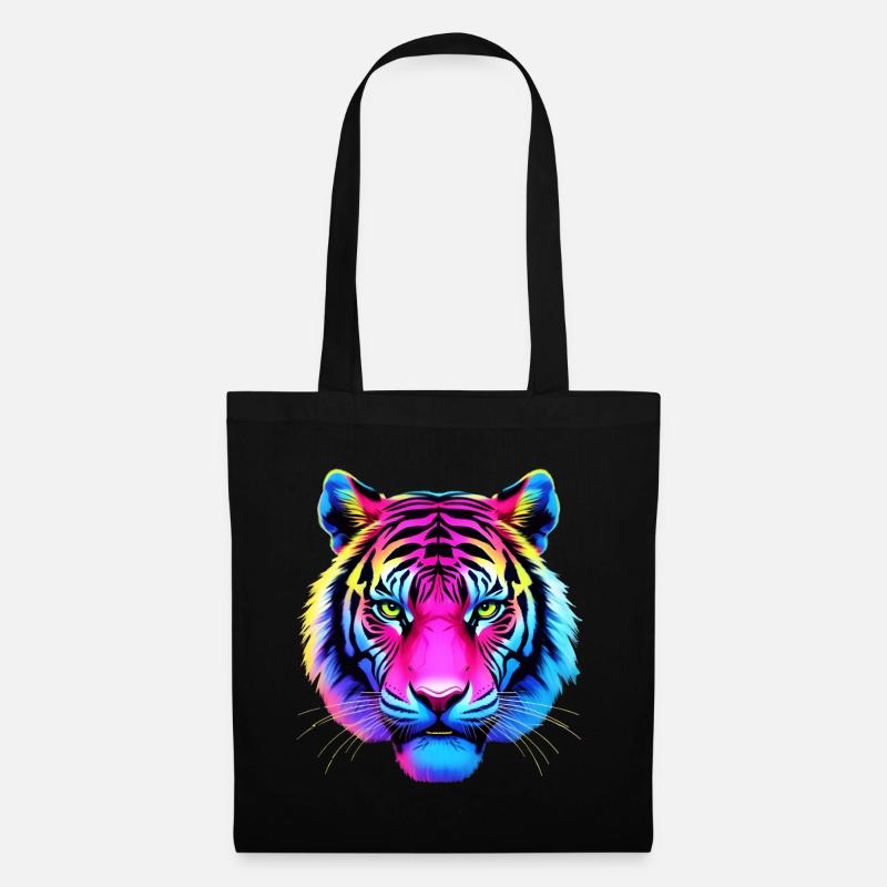 Neon Tiger - Stoffbeutel - Schwarz