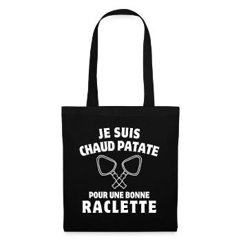 raclette, fondue, melted cheese - Tote Bag - black - Front