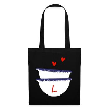 Letter l Breton bowls - Tote Bag - black - Front
