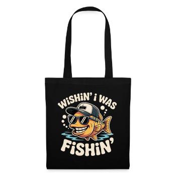 Funny frogfish with sunglasses and cap - Tote Bag - black - Front