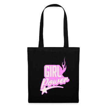 Girl Power sugar pink Flaming Graphic Design - Tote Bag - black - Front