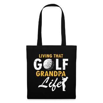Living That Golf Grandpa Life Funny Senior Style - Tote Bag - black - Front