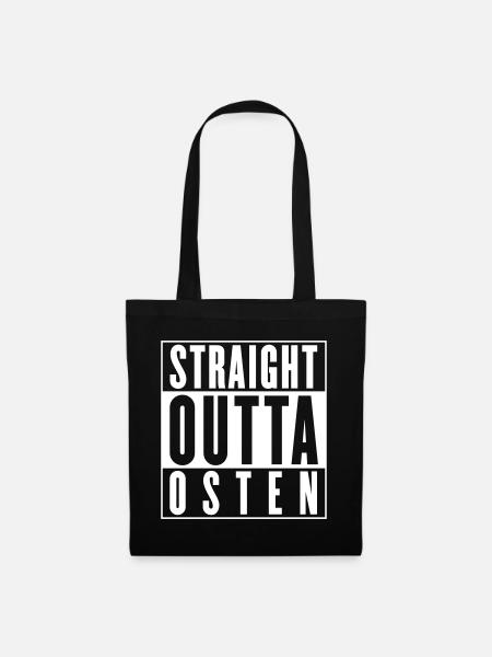 Straight outta Osten (Farbe änderbar) - Stoffbeutel - Schwarz