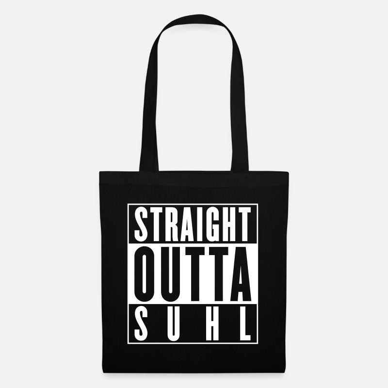 Straight outta Suhl (Farbe änderbar) - Stoffbeutel - Schwarz