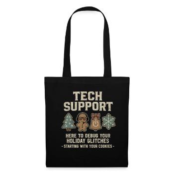 Support technique : Informaticien(ne) Sweat de Noël moche - Sac en tissu - noir - Devant