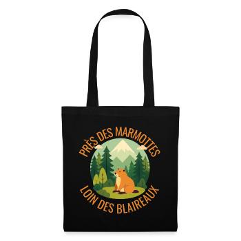 Alpine Marmot in the Forest - Tote Bag - black - Front