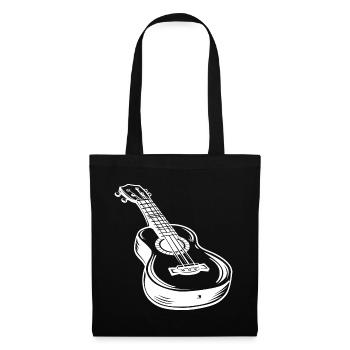 Ukulele Skizze - Stoffbeutel - Schwarz - Vorne