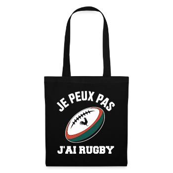I can't I have rugby - Tote Bag - black - Front