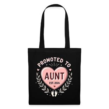 Aunt 2026 Aunt 2026 Promoted to Aunt 2026 - Tote Bag - black - Front