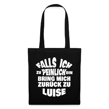 Luise als JGA - Stoffbeutel - Schwarz - Vorne