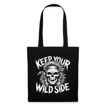 Wild Side Skull Design - Tote Bag - black - Front