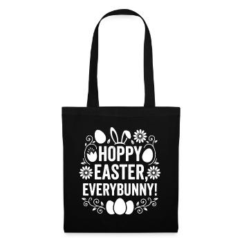 Hoppy Easter – Alle Osterhasen - Stoffbeutel - Schwarz - Vorne