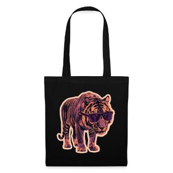 Tiger Sonnenbrille Risographie - Stoffbeutel - Schwarz - Vorne