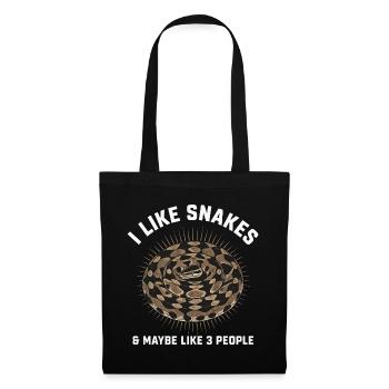 I like snakes & maybe 3 people design - Tote Bag - black - Front