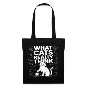 Ce que les chats trouvent vraiment drôle - Sac en tissu - noir - Devant