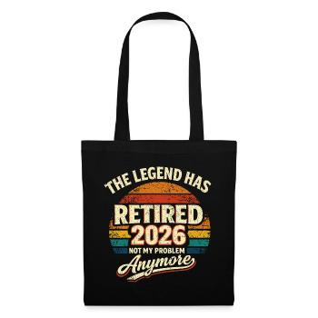 The Legend Retires 2026 - Humor - Tote Bag - black - Front