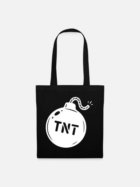Bombe TNT Symbol - Stoffbeutel - Schwarz