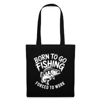 Né pour la pêche - Sac en tissu - noir - Devant