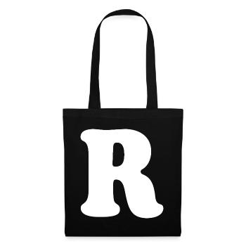 Large R Style Print | Letter R | R Logo - Tote Bag - black - Front