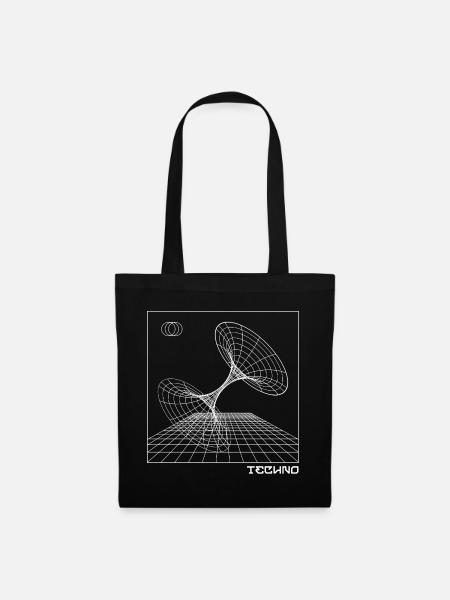 Techno-Musik - Stoffbeutel - Schwarz