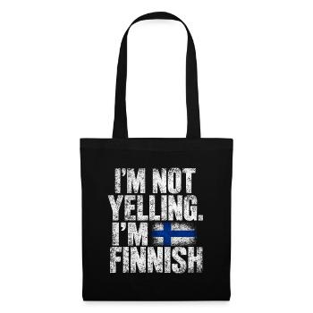 Ich schreie nicht - finnisch - Finnland - Finland - Stoffbeutel - Schwarz - Vorne