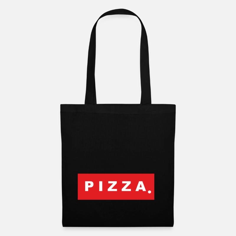 PIZZA / RED-WHITE - Stoffbeutel - Schwarz