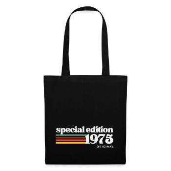 Cadeau 50e anniversaire : chemise rétro vintage de 1975 - Sac en tissu - noir - Devant