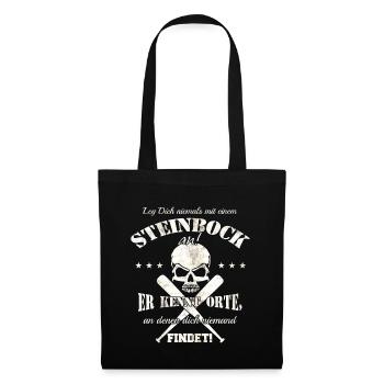 Steinbock - Stoffbeutel - Schwarz - Vorne