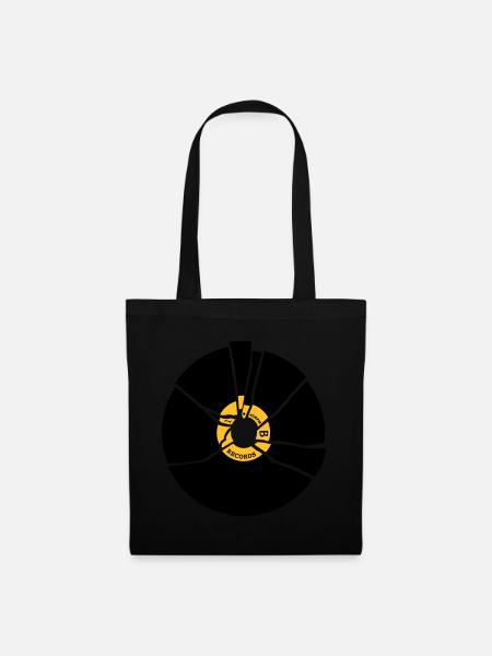 broken record vinyl cd - Tote Bag - black