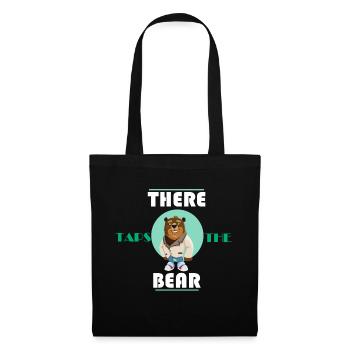 L'ours frissonne Denglish Funny Funny - Sac en tissu - noir - Devant