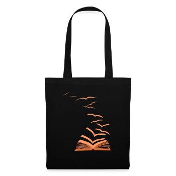 Chemise de livre - Sac en tissu - noir - Devant