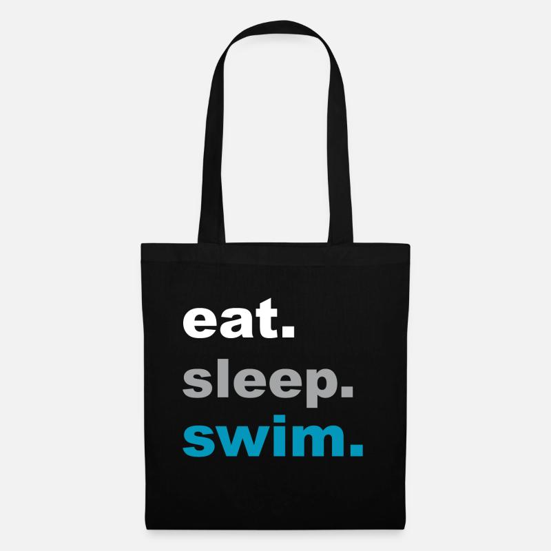 Eating, sleeping, swimming! - Gift - Tote Bag - black