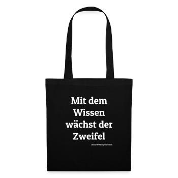 Goethe Zitat - Stoffbeutel - Schwarz - Vorne