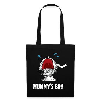 Mama Mutter Sohn Baby Mutti Geschenk Idee Wickeln - Stoffbeutel - Schwarz - Vorne