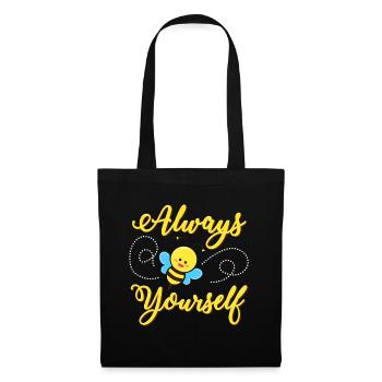 Soyez confiant Bee drôle - Sac en tissu - noir - Devant