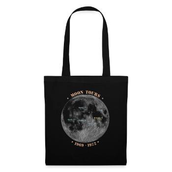 Moon Tours - Moon Landings Apollo 1969-1972 - Sac en tissu - noir - Devant