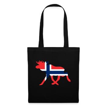 Eligard / Norvège drapeau vacances voyage cadeau - Sac en tissu - noir - Devant