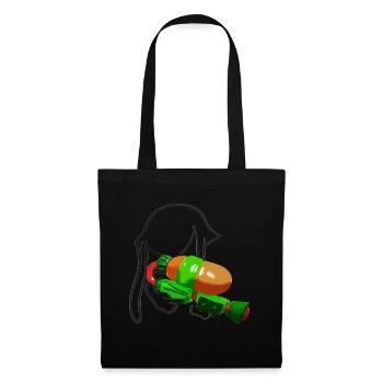 Inklink mit Waffe, Splatoon, Gamer, Zocken - Stoffbeutel - Schwarz - Vorne