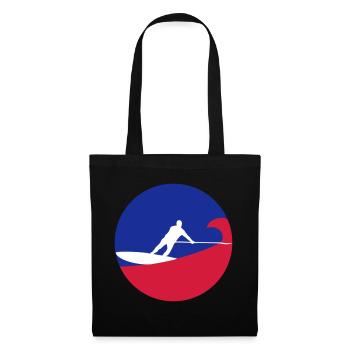 surfer sur sup - Sac en tissu - noir - Devant